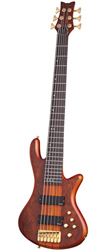 Schecter Stiletto Studio-6 - Bajo eléctrico (6 cuerdas, satén de miel), HSN