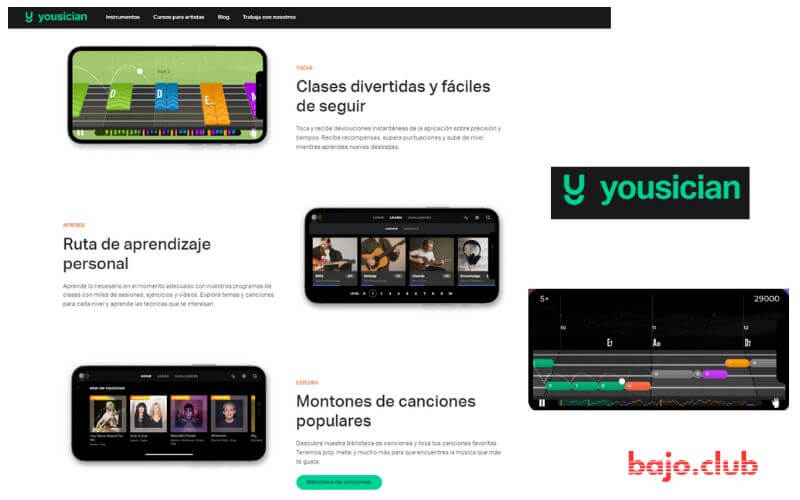 App para bajista: Yousician